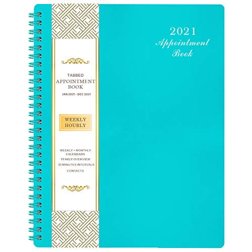 2021 Weekly Appointment Book/Hourly Planner 2021 Weekly Planner 8" × 10"